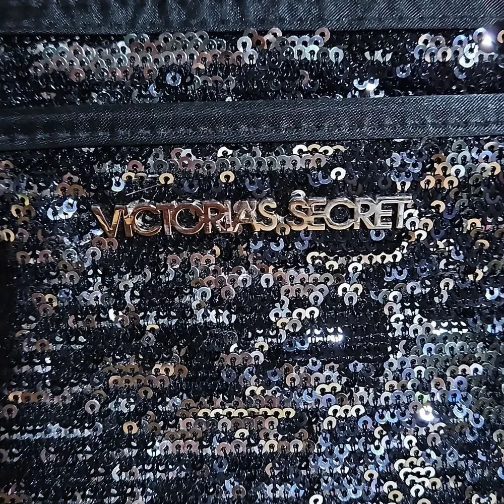 Victoria's Secret CLEARANCE  sequined black cosmetic bag